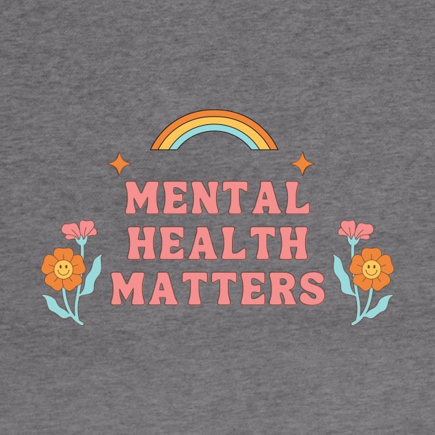 Mental Health Matters Groovy Rainbow by Violete Designs